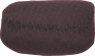 Валик для прически DEWAL, искусственный .волос + сетка, темно-коричневый 18х11см 